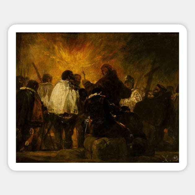 Night Scene from the Inquisition by Francisco Goya Magnet by Classic Art Stall